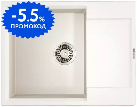 Мойка для кухни «Omoikiri» Daisen 65T-WH 65/51 искусственный камень белый универсальная