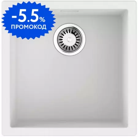 Мойка для кухни «Omoikiri» Yamakawa 45T-Integra-WH 46/46 искусственный камень белый