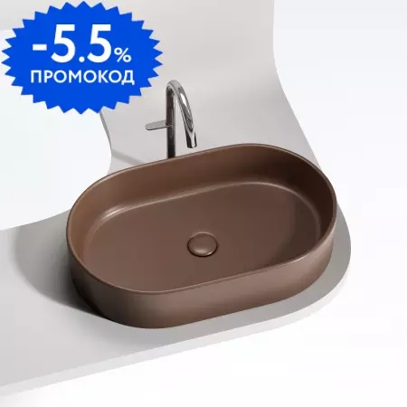 Раковина «Ceramica Nova» Element 60/38 CN6048MDB фарфоровая темно-коричневый матовый