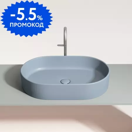 Раковина «Ceramica Nova» Element 60/38 CN6048MHL фарфоровая серо-голубой матовый