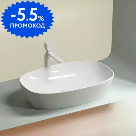 Раковина «Ceramica Nova» Element 60/38 CN6049 фарфоровая белая