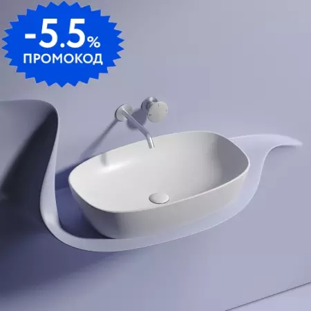 Раковина «Ceramica Nova» Element 60/38 CN6049MW фарфоровая белая матовая