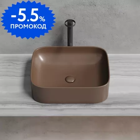 Раковина «Ceramica Nova» Element 50/38 CN6052MDB фарфоровая темно-коричневый матовый