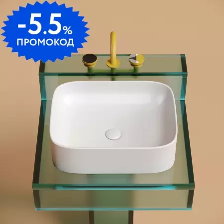 Раковина «Ceramica Nova» Element 50/38 CN6052MW фарфоровая белая матовая