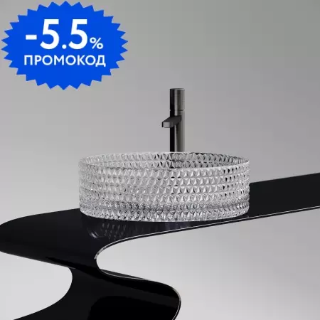 Раковина «Ceramica Nova» Cristal 36/36 CN6062 стеклянная прозрачная