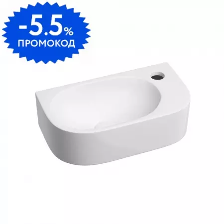 Раковина «Ceramica Nova» Element 41/22 CN6066L фарфоровая белая левая