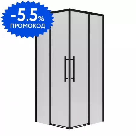 

Душевой угол-ограждение «Niagara» Nova NG-6828-34 BLACK 80/80 квадратный прозрачный/чёрный матовый без поддона универсальный