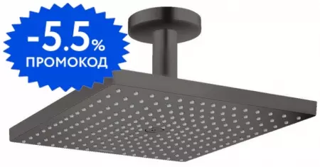 

Верхний душ «Hansgrohe» Raindance E 26250340 шлифованный чёрный хром