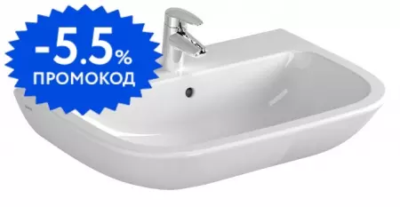 Раковина «Vitra» S20 60 5503B003-0001 фарфоровая белая