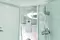 Душевая кабина «Timo» Comfort T-8800 100/100 высокий поддон Fabric Glass/белая с гидромассажем и электрикой, картинка №2