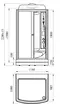 Душевая кабина «Radomir» Диана 1 118/108 средний поддон прозрачная/белая с баней с электрикой, изображение №8