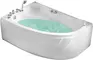 Гидромассажная ванна акриловая «Gemy» G9009 B 150/100 с каркасом с сифоном белая левая, картинка №2