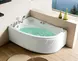 Гидромассажная ванна акриловая «Gemy» G9009 B 150/100 с каркасом с сифоном белая левая, фотография №3