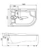 Гидромассажная ванна акриловая «Gemy» G9083 K 180/121 с каркасом с сифоном белая левая, фото №5