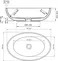 Раковина «Acquabella» On-Top Oval Slate 58/38 литьевой мрамор Marfil, изображение №4