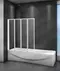 Шторка на ванну стеклянная «Cezares» RELAX-V-4-90/140-C-Bi прозрачная универсальная, картинка №2