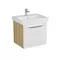 Мебель для ванной подвесная «Diborg» Lande Q 60 с ящиком белая/дуб, фотография №3