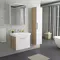 Мебель для ванной подвесная «Diborg» Lande Q 70 с ящиком белая/дуб, картинка №2