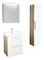 Мебель для ванной подвесная «Diborg» Lande Q 60 с 2 ящиками белая/дуб, фото №1
