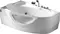 Гидромассажная ванна акриловая «Gemy» G9046 K 161/99 с каркасом с сифоном белая левая, фото №1