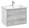 Мебель для ванной подвесная «Roca» Ronda 70 бетон/белая, фотография №3