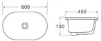 Раковина «Belbagno» 60/40 BB1004 фаянсовая белая, картинка №2