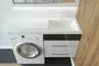 Раковина над стиральной машиной «Madera» Kamilla 120 R литьевой мрамор белая правая, картинка №2