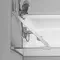 Шторка на ванну стеклянная «Am.Pm» Gem W90BS-080-140CM 80/140 матовая/хром, картинка №6