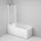 Шторка на ванну стеклянная «Am.Pm» Gem W90BS-080-140CT 80/140 прозрачная/хром универсальная, картинка №2