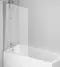 Шторка на ванну стеклянная «Am.Pm» Gem W90BS-D080-140CT 80/140 прозрачная/хром универсальная, фото №1