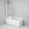 Шторка на ванну стеклянная «Am.Pm» Gem W90BS-D3W5-140CT 80/140 прозрачная/хром универсальная, картинка №2