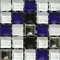 Напольная мозаика «Vidromar» Holidays 30x30 VHL-02 Glasgow белый, синий, серебро, фото №1