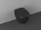 Подвесной унитаз безободковый «Isvea» Sentimenti 10AR02010SV-2N (40D40521I-S) чёрный матовый с сиденьем дюропласт с микролифтом чёрное, картинка №2