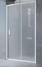 Душевая дверь «Vegas Glass» ZP Novo 110/190 сатин/белая универсальная, фото №1