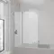 Шторка на ванну стеклянная «Grossman» GR-101 100/150 прозрачная/хром универсальная, картинка №2