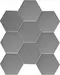 Мозаика «StarMosaic» Hexagon big Matt (FQ21016) 29,5x25,6 С0003710 Grey, фото №1