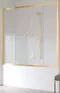 Шторка на ванну стеклянная «Vegas Glass» Z2V Tur Novo 170/140 сатин/золото универсальная, фото №1
