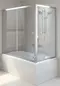 Шторка на ванну стеклянная «Vegas Glass» ZV+ZVF Tur Novo 150/75/140 прозрачная/хром универсальная, фото №1