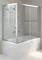 Шторка на ванну стеклянная «Vegas Glass» ZV+ZVF Tur Novo 150/85/140 прозрачная/хром универсальная, картинка №2