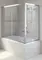 Шторка на ванну стеклянная «Vegas Glass» ZV+ZVF Tur Novo 150/85/140 прозрачная/хром универсальная, фото №1