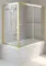Шторка на ванну стеклянная «Vegas Glass» ZV+ZVF Tur Novo 170/70/140 прозрачная/золото универсальная, картинка №2