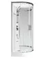 Душевая кабина «Aquanet» Passion 2.0 R 90/90 низкий поддон прозрачная/белая-зеркало без крыши, фото №1