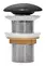 Донный клапан для раковины «Iddis» Optima Home OPHBM00i88 с механизмом Клик-Клак чёрный матовый, фото №1