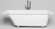 Ванна из литьевого мрамора «Salini» Orlanda Kit 160/70 S-Sense с ножками с сифоном белая глянцевая, фото №1