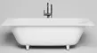Ванна из литьевого мрамора «Salini» Ornella Axis 180/80 S-Sense с ножками без сифона белая матовая, фото №1
