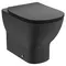 Приставной унитаз безободковый «Ideal Standard» Tesi AquaBlade® T0077V3/T3527V3 черный матовый с сиденьем дюропласт с микролифтом чёрное, фото №1