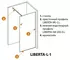 Душевая перегородка «Cezares» LIBERTA-L-1-80-120-GR-NERO 80/195 графит/чёрная универсальная, изображение №4