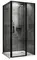 Душевой угол-ограждение «Abber» Sonnenstrand AG04120BS-S70B 120/70 прямоугольный прозрачный/чёрный без поддона универсальный, фото №1
