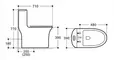 Унитаз моноблок безободковый «Azario» Luna AZ-1037 белый с сиденьем дюропласт с микролифтом, фотография №3