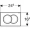 Кнопка смыва «Geberit» Delta 01 115.107.21.1 хром, картинка №2